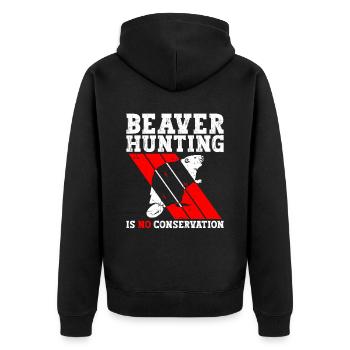 Beaver animal welfare animal rights activiste rongeur - Veste à capuche bio Premium Unisexe - noir - Dos - Nico (187cm)
