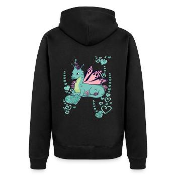 Dragon - Veste à capuche bio Premium Unisexe - noir - Dos - Nico (187cm)