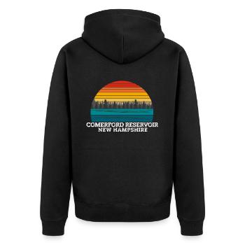Comerford Reservoir New Hampshire - Veste à capuche bio Premium Unisexe - noir - Dos - Nico (187cm)