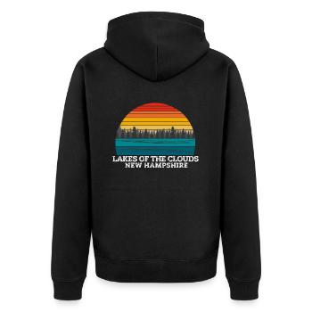 Lacs des Nuages New Hampshire - Veste à capuche bio Premium Unisexe - noir - Dos - Nico (187cm)