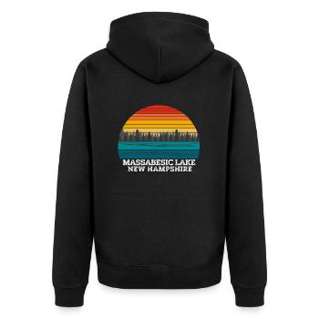 Lac Massabesic New Hampshire - Veste à capuche bio Premium Unisexe - noir - Dos - Nico (187cm)