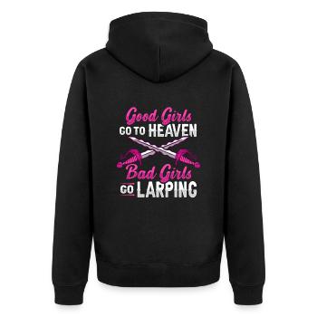 Joueurs de rôle RPG GN - Veste à capuche bio Premium Unisexe - noir - Dos - Nico (187cm)