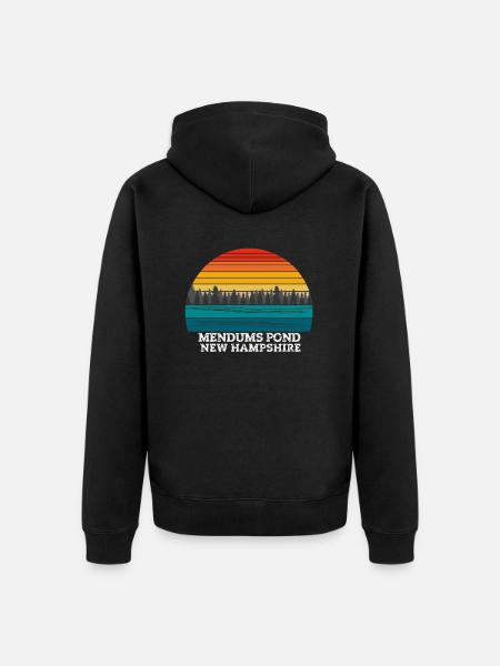 Mendums Pond New Hampshire - Unisex Premium Organic Zip Hoodie - black