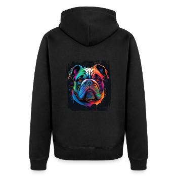 Chien bouledogue disant Propriétaire de bouledogue - Veste à capuche bio Premium Unisexe - noir - Dos - Nico (187cm)