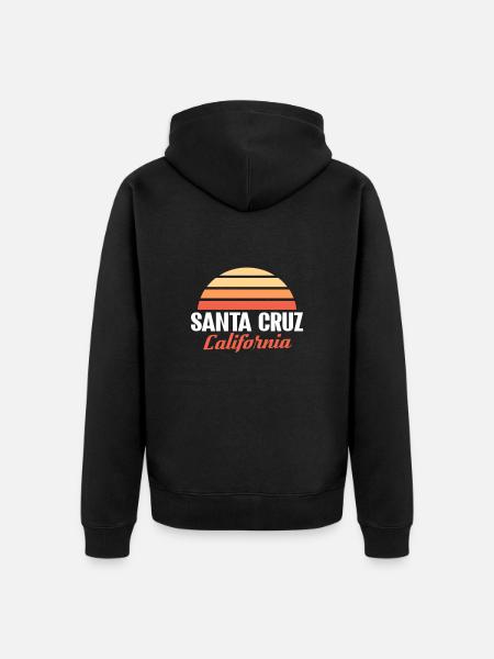 Santa Cruz - Unisex Premium Organic Zip Hoodie - black