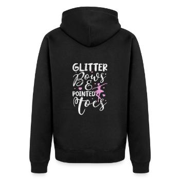 Ballet - Unisex Premium Organic Zip Hoodie - black - Back - Nico (187cm)