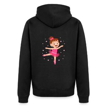 Ballet Ballerine Ballet Danseuse Danse Cadeau - Veste à capuche bio Premium Unisexe - noir - Dos - Nico (187cm)
