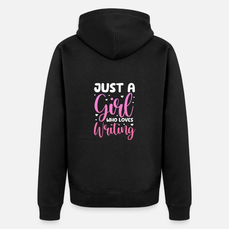 Author - Unisex Premium Organic Zip Hoodie - black