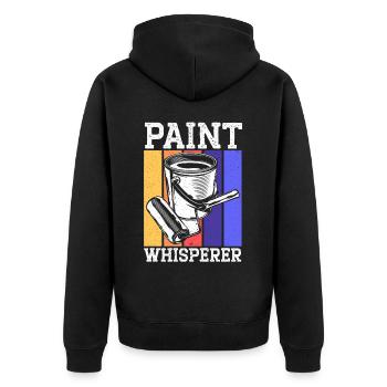 Peinture Chuchoteur Peintre Artisan Maison Peinture - Veste à capuche bio Premium Unisexe - noir - Dos - Nico (187cm)
