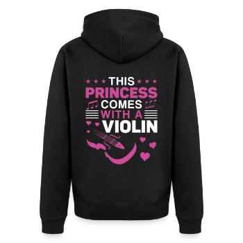 Violoniste Violoniste Fille This - Veste à capuche bio Premium Unisexe - noir - Dos - Nico (187cm)