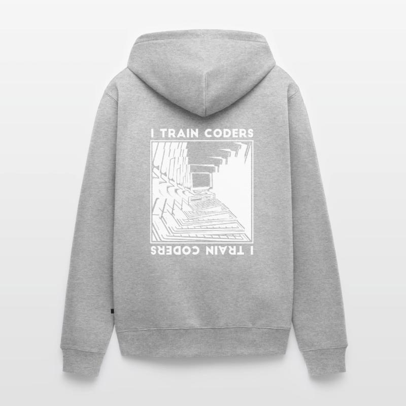 Entwickler Coder Programmierer Rechner Unisex Premium Bio Zip Hoodie