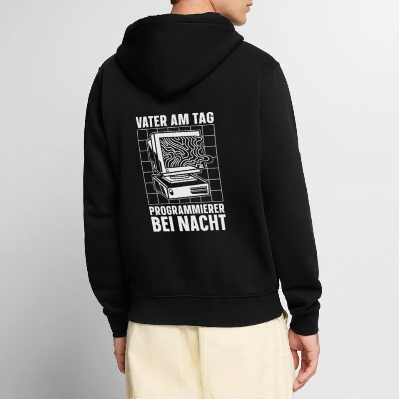 Développeur Coder Programmeur Père Veste à capuche bio Premium Unisexe