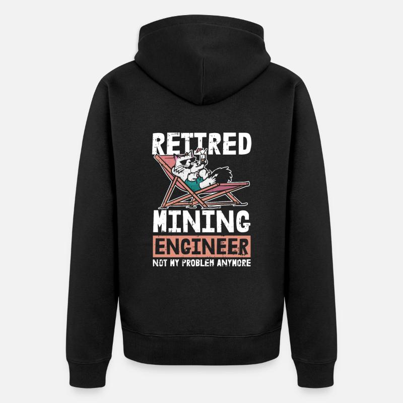 Ingénieur Retraité Ingénieur minier - Veste à capuche bio Premium Unisexe - noir