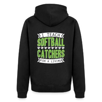 Entraîneur de softball - Veste à capuche bio Premium Unisexe - noir - Dos - Nico (187cm)