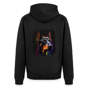 Dog saying Doberman design pour les amoureux des chiens - Veste à capuche bio Premium Unisexe - noir - Dos - Nico (187cm)