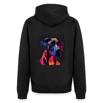 Chien disant Dogue allemand pour les amoureux des chiens - Veste à capuche bio Premium Unisexe - noir - Dos - Nico (187cm)