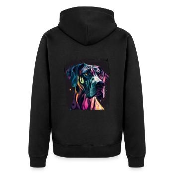 Chien disant Dogue allemand pour les amoureux des chiens - Veste à capuche bio Premium Unisexe - noir - Dos - Nico (187cm)