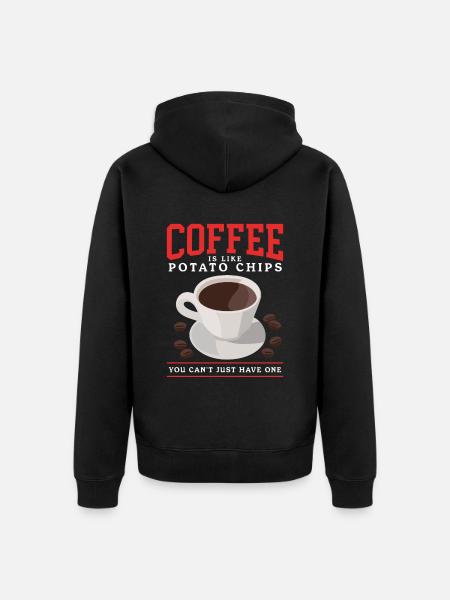 Kaffee Kaffeeliebhaber | Kaffeetrinker Geschenk - Unisex Premium Bio Zip Hoodie - Schwarz