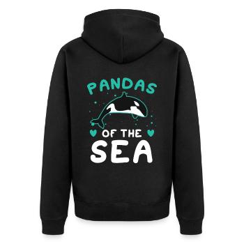 Pandas de la mer Orque Whale Biologiste marin - Veste à capuche bio Premium Unisexe - noir - Dos - Nico (187cm)