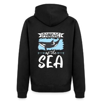 Pandas de la mer Orque Whale Biologiste marin - Veste à capuche bio Premium Unisexe - noir - Dos - Nico (187cm)