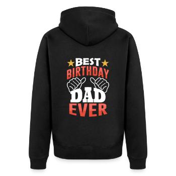 Best Birthday Daddy Party Daddy - Unisex Premium Organic Zip Hoodie - black - Back - Nico (187cm)