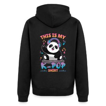 K-Pop Drôle - Veste à capuche bio Premium Unisexe - noir - Dos - Nico (187cm)