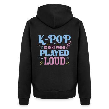 K-Sport est meilleur lorsqu’il est joué fort - Veste à capuche bio Premium Unisexe - noir - Dos - Nico (187cm)