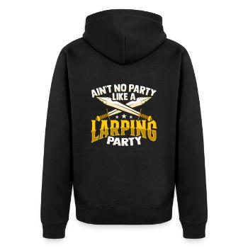 Larp Rpg RPG Jeu de rôle Conception de jeu pour une fête Larping - Veste à capuche bio Premium Unisexe - noir - Dos - Nico (187cm)