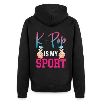 La K-pop est mon sport - Veste à capuche bio Premium Unisexe - noir - Dos - Nico (187cm)