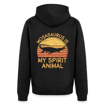 Biologiste marin Mosasaurus Time Dinosaur - Veste à capuche bio Premium Unisexe - noir - Dos - Nico (187cm)