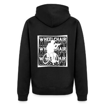 Fauteuil roulant Airsoft - Veste à capuche bio Premium Unisexe - noir - Dos - Nico (187cm)