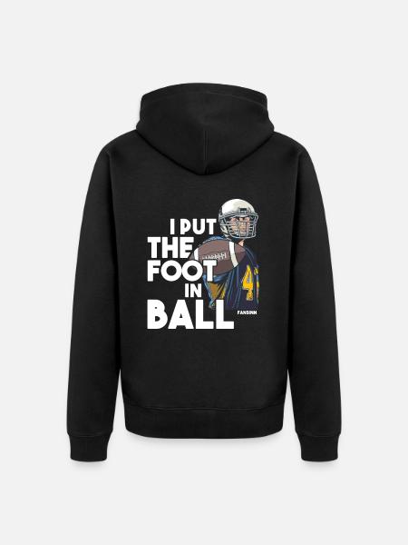 Football - Unisex Premium Organic Zip Hoodie - black