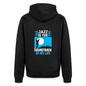 Musiciens d’orchestre de musique jazz - Veste à capuche bio Premium Unisexe - noir - Dos - Nico (187cm)