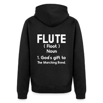 Flûte - Veste à capuche bio Premium Unisexe - noir - Dos - Nico (187cm)