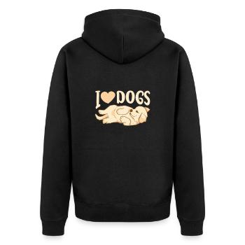 Golden Retriever Goldie Chien Chien Cadeau - Veste à capuche bio Premium Unisexe - noir - Dos - Nico (187cm)