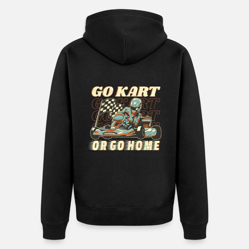 Faire du karting - Veste à capuche bio Premium Unisexe - noir