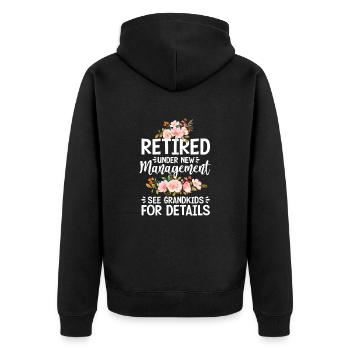 Pension de retraite Pension de pensionné Cadeau de pension de pensionné - Veste à capuche bio Premium Unisexe - noir - Dos - Nico (187cm)