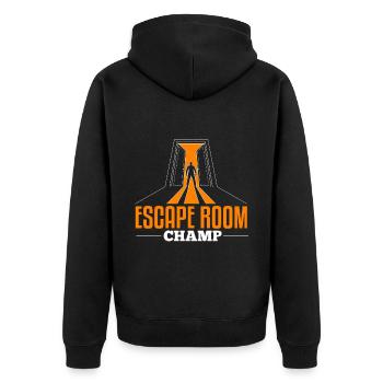 Cool Escape Room Dire Design - Veste à capuche bio Premium Unisexe - noir - Dos - Nico (187cm)