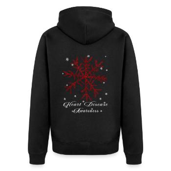 Sensibilisation aux maladies cardiaques du ruban rouge - Veste à capuche bio Premium Unisexe - noir - Dos - Nico (187cm)