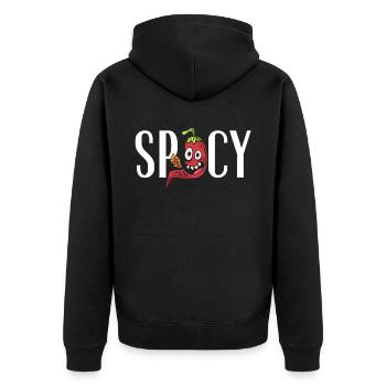 Red Hot Chili Flavor Mexican Spice Spicy Food - Unisex Premium Organic Zip Hoodie - black - Back - Nico (187cm)
