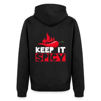 Red Hot Chili Flavor Mexican Spice Spicy Food - Unisex Premium Organic Zip Hoodie - black - Back - Nico (187cm)
