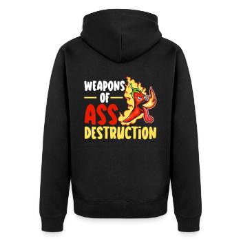 Red Hot Chili Flavor Mexican Spice Spicy Food - Unisex Premium Organic Zip Hoodie - black - Back - Nico (187cm)