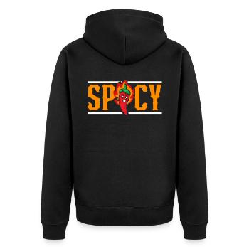 Red Hot Chili Flavor Mexican Spice Spicy Food - Unisex Premium Organic Zip Hoodie - black - Back - Nico (187cm)