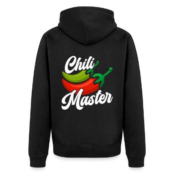 Chili Master Chili Flavor Mexican Spice Spicy Food - Unisex Premium Organic Zip Hoodie - black - Back - Nico (187cm)