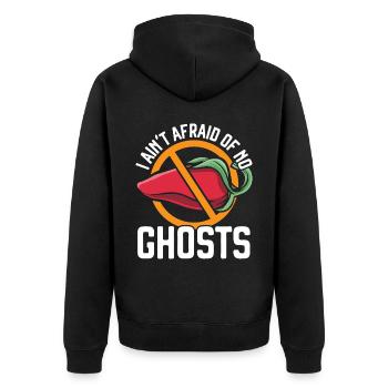 Je n’ai pas peur de No Ghosts Chili Saveur épicée - Veste à capuche bio Premium Unisexe - noir - Dos - Nico (187cm)
