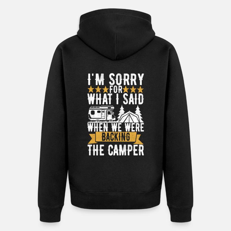 Camping Camping-car - Veste à capuche bio Premium Unisexe - noir
