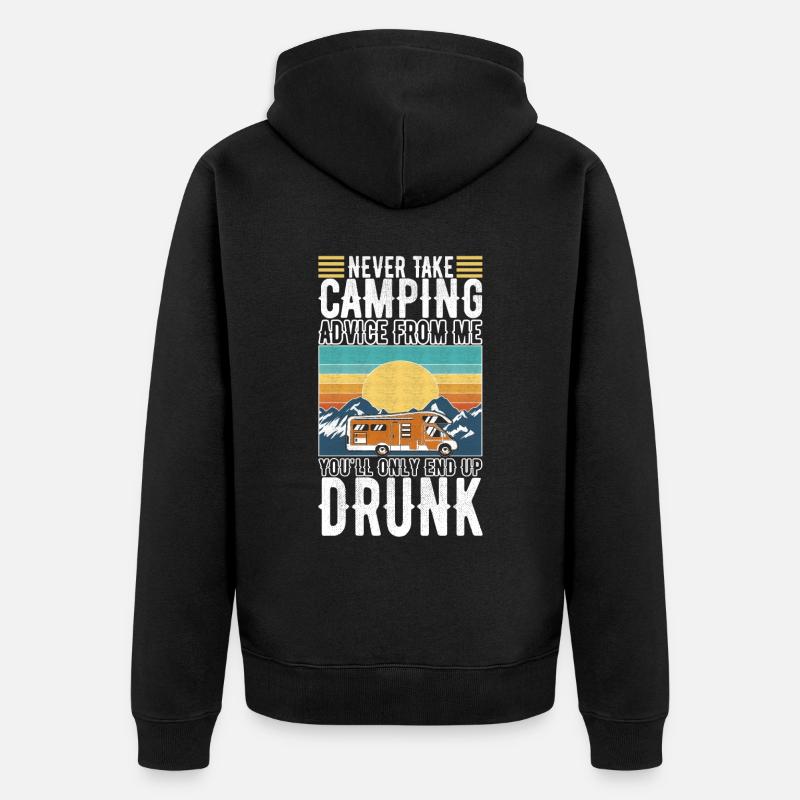 Camping Camping-car - Veste à capuche bio Premium Unisexe - noir