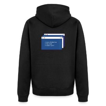 Hacker Programmeur Développeur Informatique - Veste à capuche bio Premium Unisexe - noir - Dos - Nico (187cm)