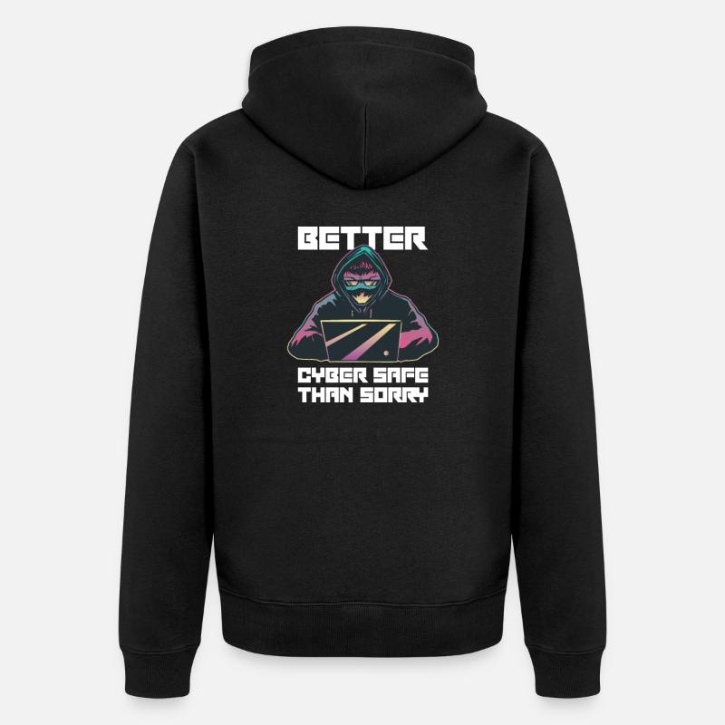Hacker Programmeur Développeur Informatique - Veste à capuche bio Premium Unisexe - noir