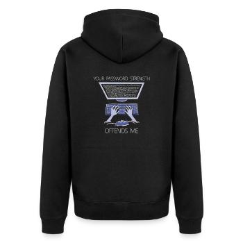 Hacker Programmer Developer Computer Science - Unisex Premium Organic Zip Hoodie - black - Back - Nico (187cm)